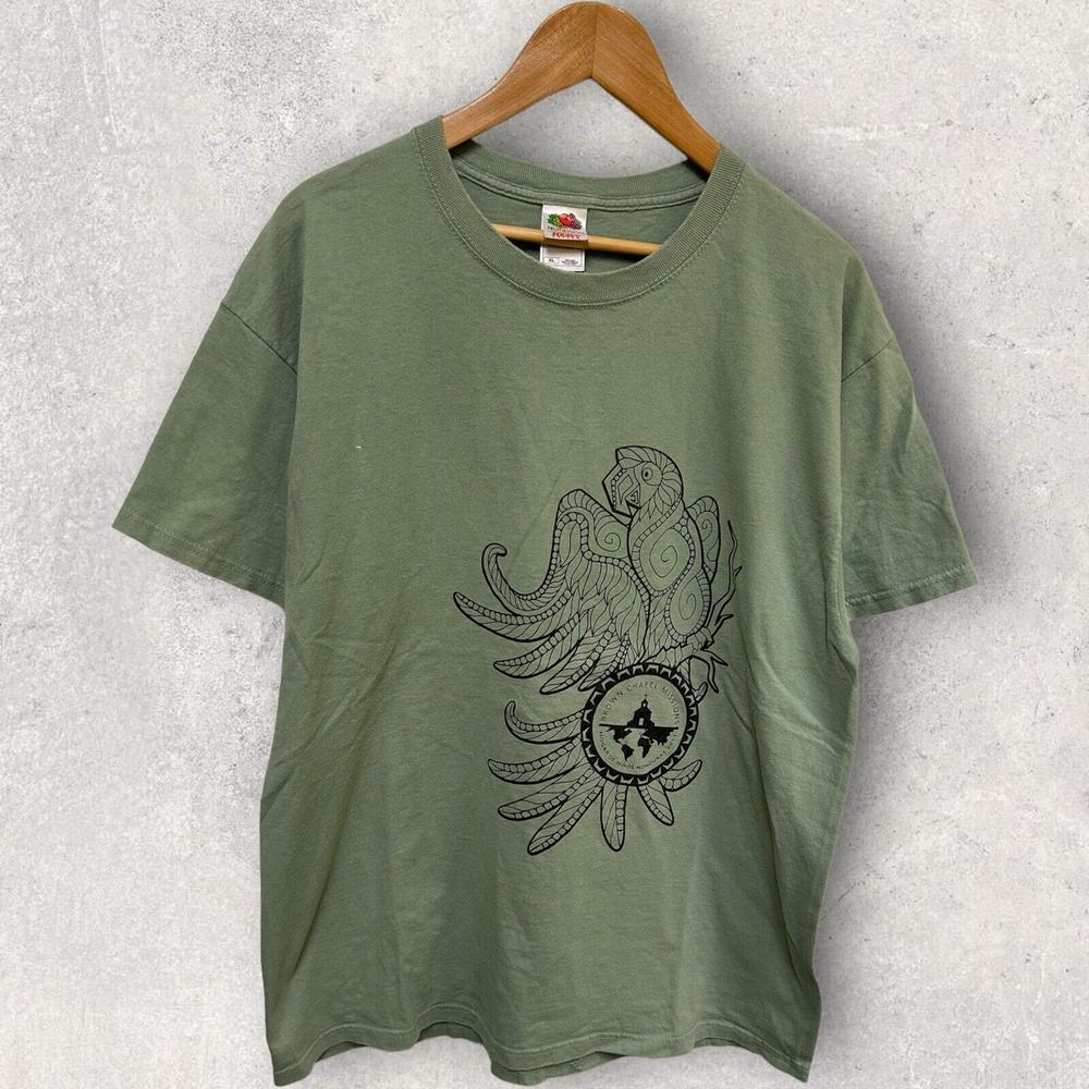 Jesus Nature Animal Bird Men's Graphic T Shirt Green Size XL